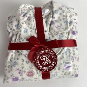 Charter Club Cozy Fleece Floral Animal Pajama Set